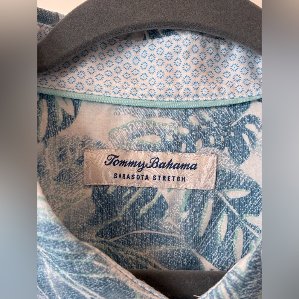 Tommy Bahama 2XL Blue Leaf Long Sleeve Button Front Shirt NWTW lightweight - Picture 6 of 8